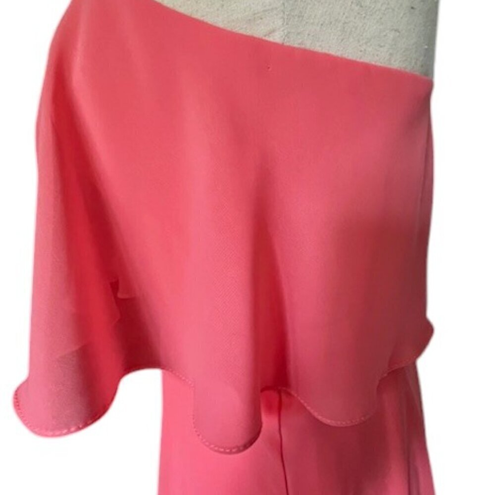 Allure Bridals Bridesmaids Women Halter A Line Dress Formal Salmon Pink 10 NWOT - Picture 6 of 13
